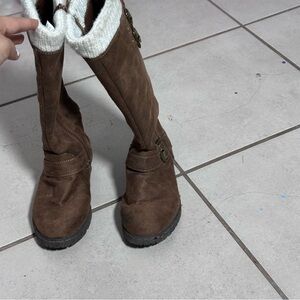 Born BOC Kids Girls Alexa Brown High Boots size 1.5.